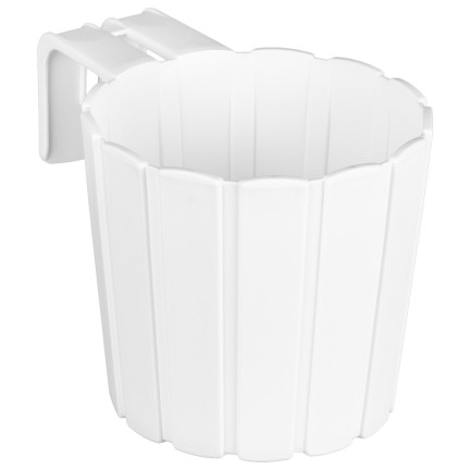 DDEZ150-S449 DONICZKA DONICA BALKONOWA NA BALUSTRADE TARAS SKRZYNKA OGRODOWA MISA BIAŁA