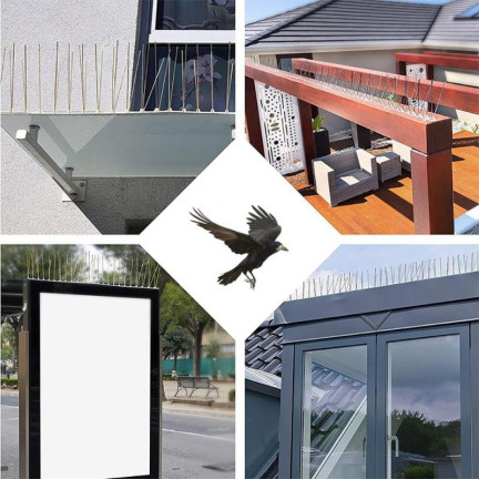 TG63401 NAJGĘSTSZE MOCNE KOLCE NA PTAKI GOŁĘBIE KOLCE PRZECIW PTAKOM NIERDZEWNE 5M