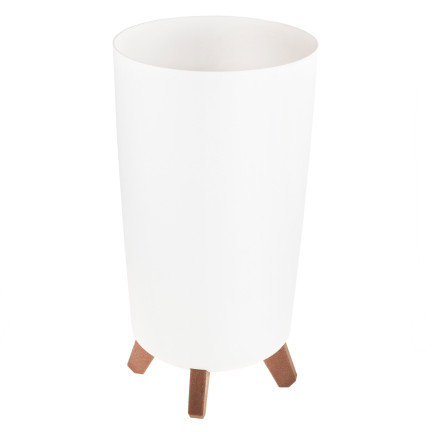 DGTL200-S449 DONICZKA WYSOKA BIAŁA Z NÓŻKAMI OKRĄGŁA DONICA OSŁONKA WYSOKA NA NÓŻKACH KWIETNIK BIAŁA PALMÓWKA