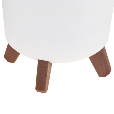 DGTL200-S449 DONICZKA WYSOKA BIAŁA Z NÓŻKAMI OKRĄGŁA DONICA OSŁONKA WYSOKA NA NÓŻKACH KWIETNIK BIAŁA PALMÓWKA