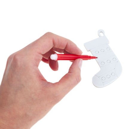 DIY7083 KOMPLET OZDÓB BOŻONARODZENIOWYCH DO ZAWIESZENIA Z 4 PISAKAMI DIY