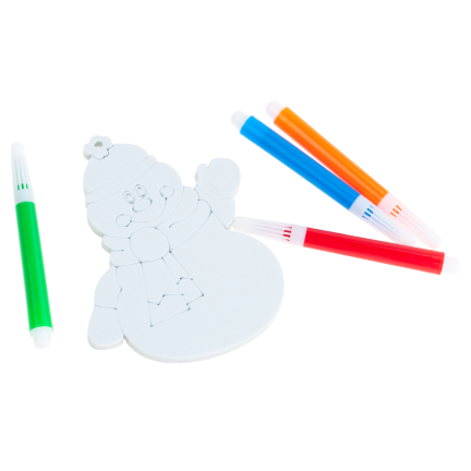 DIY7083 KOMPLET OZDÓB BOŻONARODZENIOWYCH DO ZAWIESZENIA Z 4 PISAKAMI DIY