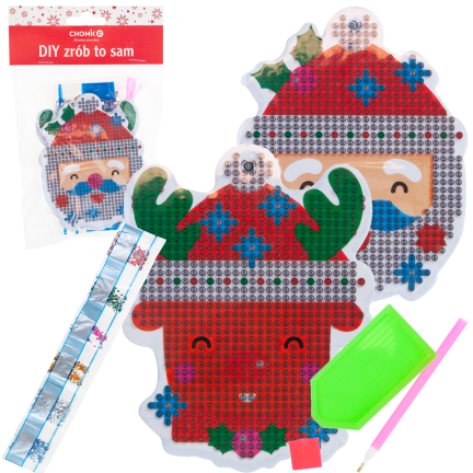 DIY7144 OZDOBA BOŻONARODZENIOWA ZESTAW DO HAFTU DIAMENTOWEGO MIX WZORÓW