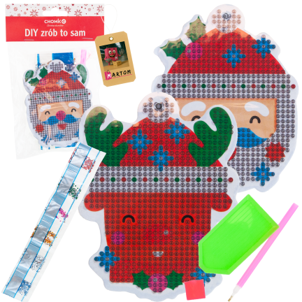 DIY7144 OZDOBA BOŻONARODZENIOWA ZESTAW DO HAFTU DIAMENTOWEGO MIX WZORÓW