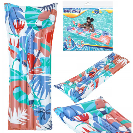 44033 MATERAC KOLOROWY PLAŻOWY DO PŁYWANIA KOLORY SZCZĘŚCIA BESTWAY 183X69CM