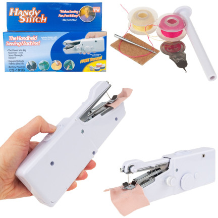 DO15 MASZYNA DO SZYCIA RĘCZNA MINI PRZENOŚNA ELEKTRYCZNA NA BATERIE + AKCESORIA