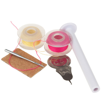 DO15 MASZYNA DO SZYCIA RĘCZNA MINI PRZENOŚNA ELEKTRYCZNA NA BATERIE + AKCESORIA