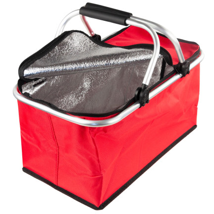 DO71C KOSZYK PIKNIKOWY TERMICZNY DUŻY SKŁADANY NA ZAKUPY POJEMNY TURYSTYCZNY plaż