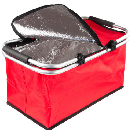 DO71C KOSZYK PIKNIKOWY TERMICZNY DUŻY SKŁADANY NA ZAKUPY POJEMNY TURYSTYCZNY plaż