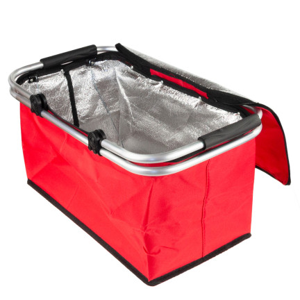 DO71C KOSZYK PIKNIKOWY TERMICZNY DUŻY SKŁADANY NA ZAKUPY POJEMNY TURYSTYCZNY plaż