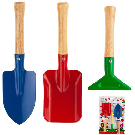 DOS2637 ZESTAW NARZĘDZI OGRODNICZYCH GRABIE ŁOPATKA SZPADEL 3W1 MINI ZESTAW ogrodu