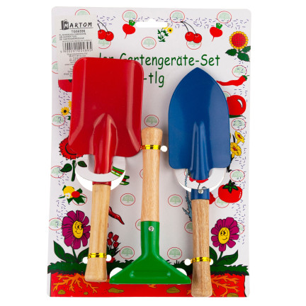 DOS2637 ZESTAW NARZĘDZI OGRODNICZYCH GRABIE ŁOPATKA SZPADEL 3W1 MINI ZESTAW ogrodu