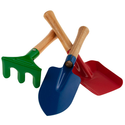 DOS2637 ZESTAW NARZĘDZI OGRODNICZYCH GRABIE ŁOPATKA SZPADEL 3W1 MINI ZESTAW ogrodu