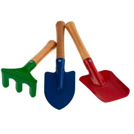 DOS2637 ZESTAW NARZĘDZI OGRODNICZYCH GRABIE ŁOPATKA SZPADEL 3W1 MINI ZESTAW ogrodu