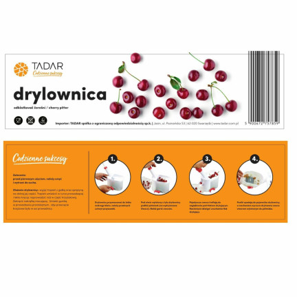 TD28 DRYLOWNICA do WIŚNI czereśni Z PRZYSSAWKĄ do blatu