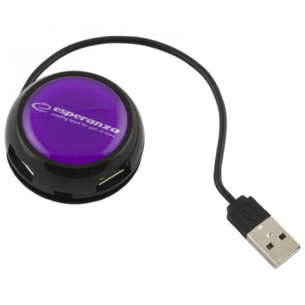 ES272F USB 2.0 HUB 4 PORTY YOYO FIOLETOWY