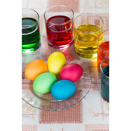 CHEM0083 NAKLEJANKI + 5 BARWNIKÓW DO JAJEK PISANEK