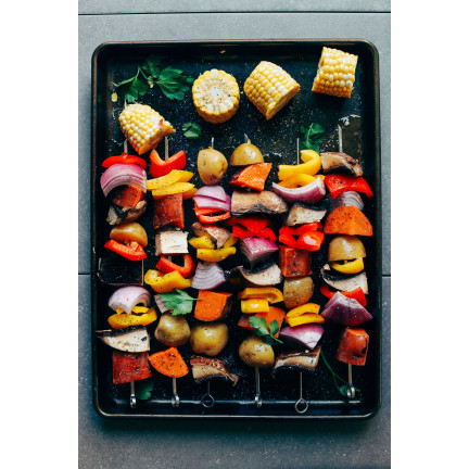 WUI8955 KOMPLET 8 SZPILEK NIERDZEWNYCH DO SZASZŁYKÓW 28CM