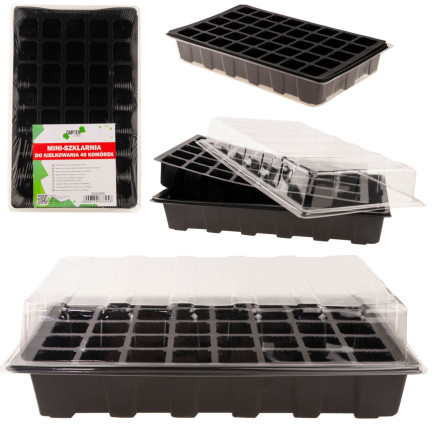 EDA3258 MINI SZKLARNIA KIEŁKOWNIK INSPEKT ROZSADA 40 KOMÓR