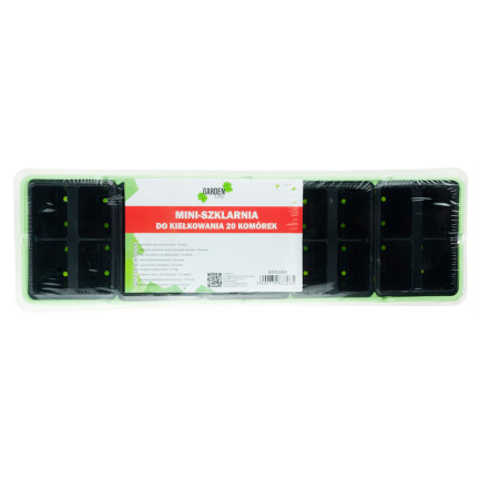 EDA3265 MINI SZKLARNIA KIEŁKOWNIK INSPEKT ROZSADA 20 KOMÓR DO ROZSAD WYSIEWU