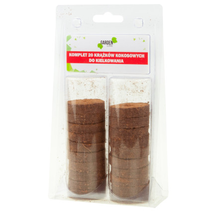 EDA3272 Krążki kokosowe podłoże do kiełkowania 37mm 20szt