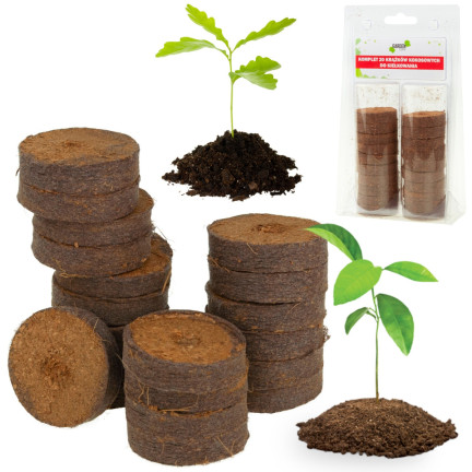 EDA3272 Krążki kokosowe podłoże do kiełkowania 37mm 20szt