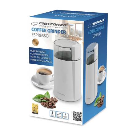 EKC001 ELEKTRYCZNY MŁYNEK DO MIELENIA KAWY BIAŁY MOCNY