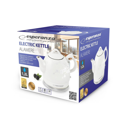 EKK010W Czajnik Bezprzewodowy Elektryczny ceramiczny 1,2L