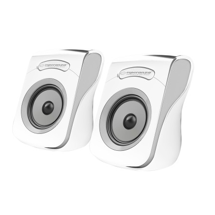 EP140WE GŁOŚNIKI 2.0 USB FLAMENCO BIAŁO-SZARE