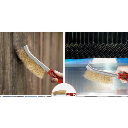 TG64418 SZCZOTKA DRUCIANA MOSIĘŻNA DO CZYSZCZENIA FELG RĘCZNA Z UCHWYTEM MOCNA