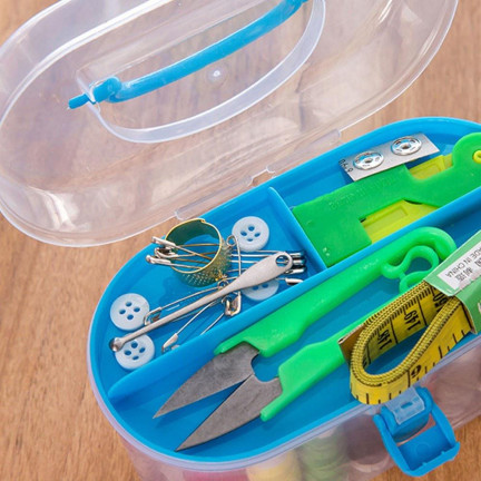 3123 ZESTAW KRAWIECKI PRZYBORNIK DO SZYCIA AKCESORIA XL NICI IGŁY OPAKOWANIE