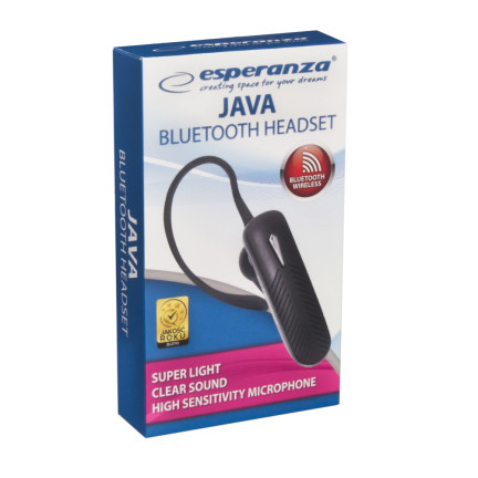 EH183 ESPERANZA SŁUCHAWKA DOUSZNA
BLUETOOTH JAVA CZARNA