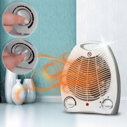 EHH011 TERMOWENTYLATOR GRZEJNIK ELEKTRYCZNY FARELKA OGRZEWACZ Z TERMOSTATEM 2000W