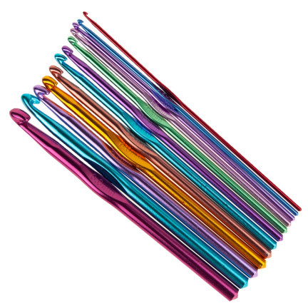 HH80 SZYDEŁKA ZESTAW DO SZYDEŁKOWANIA 12 SZYDEŁEK 2-8MM KOMPLET zimowe wieczory