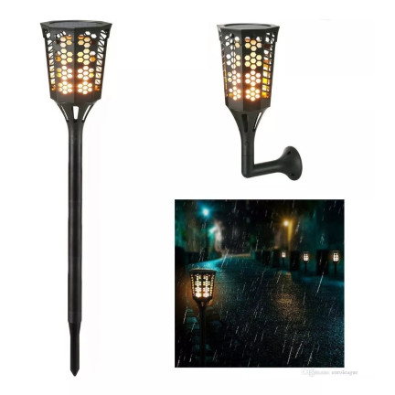 TG67269 LAMPA SOLARNA pochodnia LED 3w1 WBIJANA KINKIET LATARNIA LATARENKA STOJĄCA