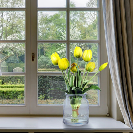 CV17690-3 BUKIET TULIPANÓW GUMOWANYCH SILIKONOWYCH 3SZT LUX ZÓŁTE TULIPANY jak ŻYWE