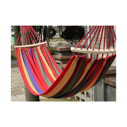 GG38 HAMAK OGRODOWY ZE STELAŻEM BUJAK + POKROWIEC I LINKI 70X170 CM CZERWONY