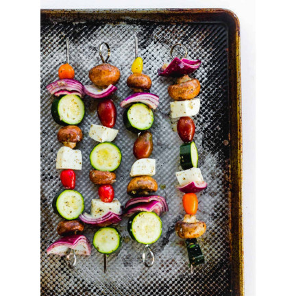 WUI8955 KOMPLET 8 SZPILEK NIERDZEWNYCH DO SZASZŁYKÓW 28CM