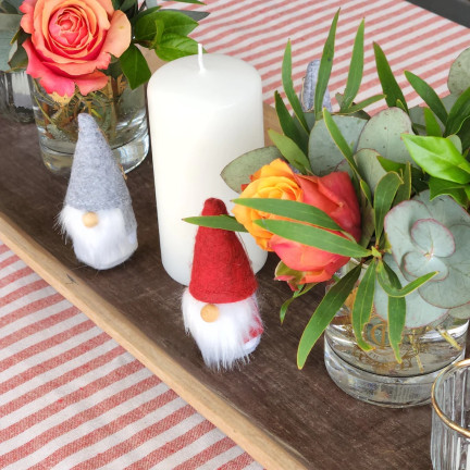 TG63065 SKRZAT Z BRODĄ CZERWONY STOJĄCY FILCOWY KRASNAL ŚWIĄTECZNY GNOM prezent