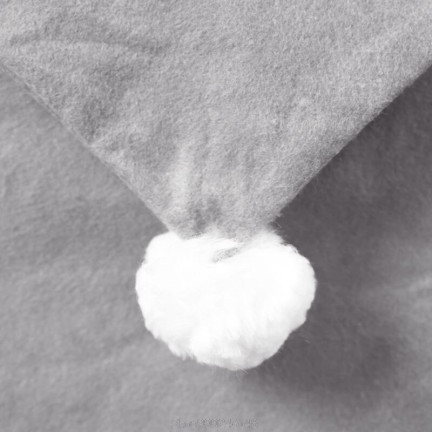 Pokrowiec na krzesło, czapka Mikołaja, ozdoba oparcia krzesła, szary, 60x50cm