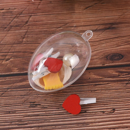 TG35237 JAJKO JAJKA  AKRYLOWE PRZEŹROCZYSTE SKŁADANE JAJO 6CM PLASTIKOWE WIELKANOCNE