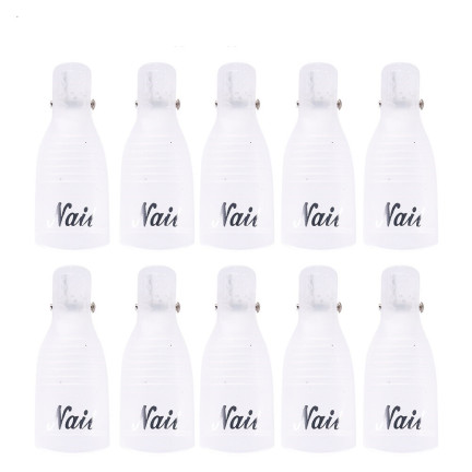 NN75 KLIPSY DO USUWANIA HYBRYDY AKRYLU ŻELU 10szt