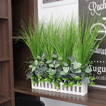 CV06319 DUŻA 85CM SZTUCZNA TRAWA W DONICZCE FEJKA