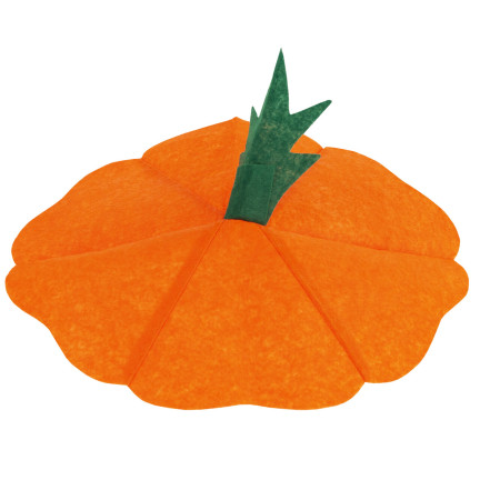 Kostium dynia, z włókniny, pomarańczowy, wzór dyni, dziecięce przebranie Halloween, rozmiar S, komplet