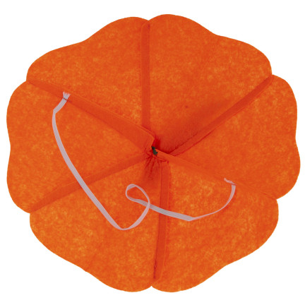 Kostium dynia, z włókniny, pomarańczowy, wzór dyni, dziecięce przebranie Halloween, rozmiar S, komplet