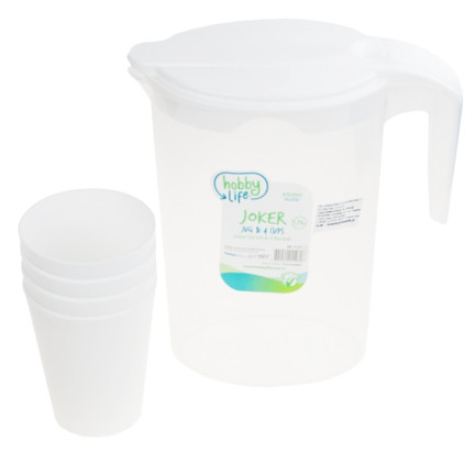 HOB061115 DZBANEK Z 4 KUBKAMI 1,75L