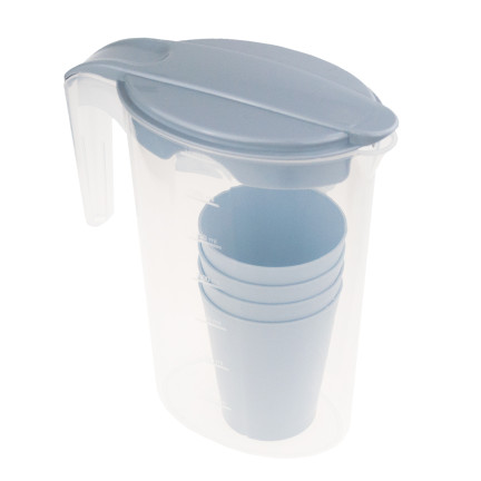 HOB061115 DZBANEK Z 4 KUBKAMI 1,75L