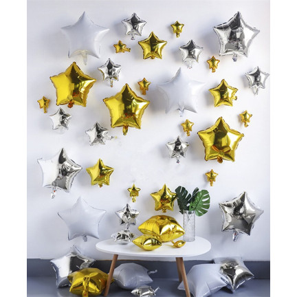 TG66234-2 BALON FOLIOWY GWIAZDKA ZŁOTY URODZINY GWIAZDA NA HEL