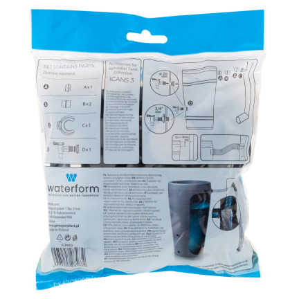 ICANS3 ZESTAW PRZYŁĄCZENIOWY DO ZBIORNIKÓW NA DESZCZÓWKĘ DESZCZOWNIC ZBIERANIA WODY