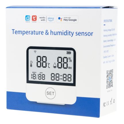 IM016 TERMOMETR STACJA POGODOWA POGODY BEZPRZEWODOWA HIGROMETR ZEGAR WIFI TUYA